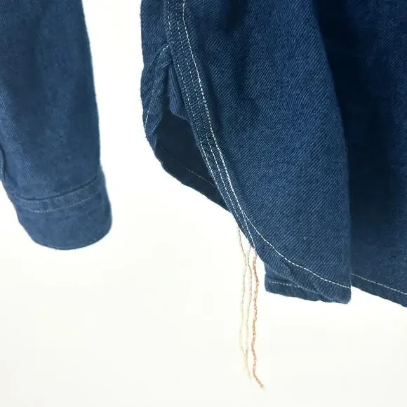 Journal Standard Homestead Indigo Blue Cotton Work Shirt - Picture 4 of 9